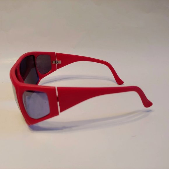 (NWT) Vintage 90's Wrap Around Sun Shield Sport Sunglass (Mat. Red) - Picture 2 of 4